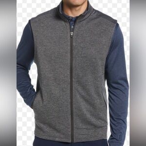 Men's Gray Full-Zip Vest